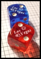 Dice : Dice - 6D - Las Vegas Logo Dice Red and Blue - Gift Shop Apr 2011